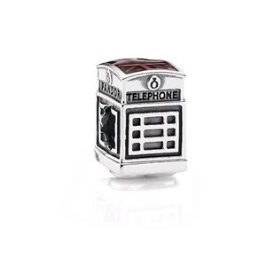 Call Me Telephone Booth Charm
